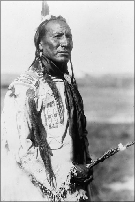 24"x36" Gallery Poster, Native American indian Peigan 1910 by edward curtis