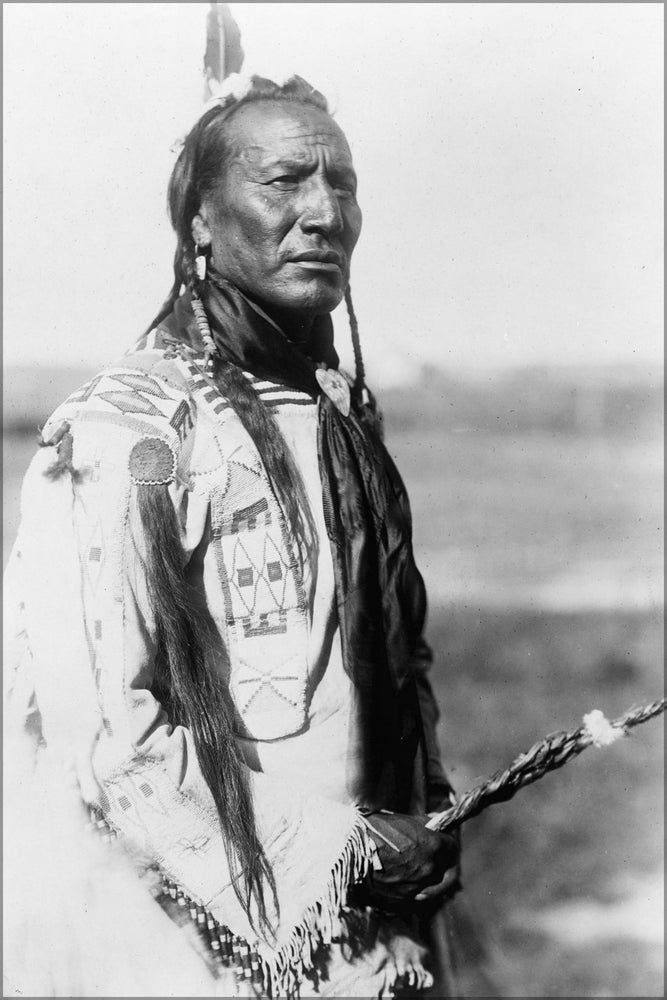 24"x36" Gallery Poster, Native American indian Peigan 1910 by edward curtis