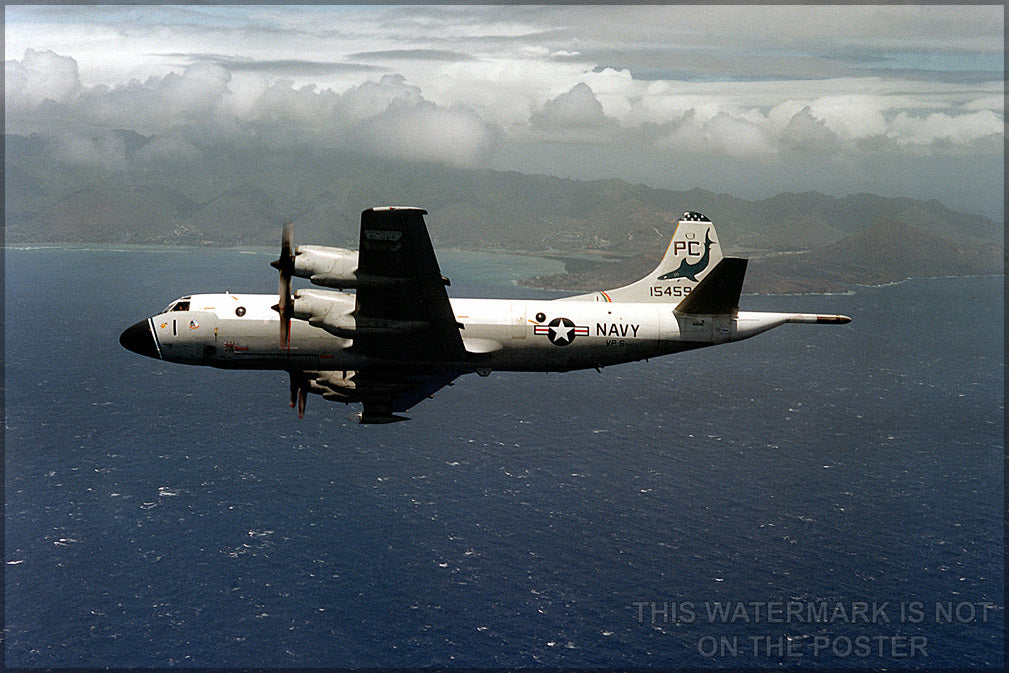 24"x36" Gallery Poster, P-3 Orion aircraft of Patrol Squadron 6 (VP-6) The World Famous Blue Sharks p2