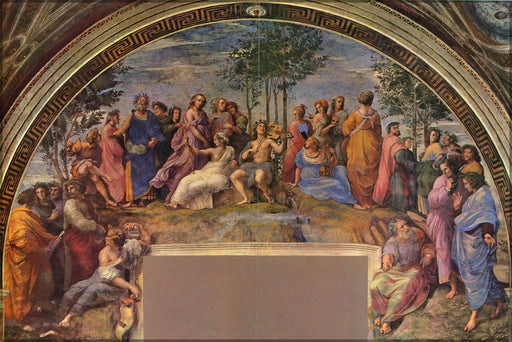 24"x36" Gallery Poster, Parnassus, 1511, Stanza della Segnatura by raphael