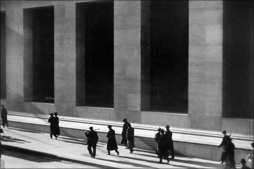 24"x36" Gallery Poster, Paul Strand, Wall Street, New York City, 1915
