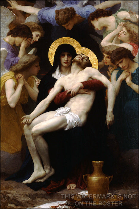 24"x36" Gallery Poster, Pieta William-Adolphe Bouguereau (1825-1905) - Pieta (1876)