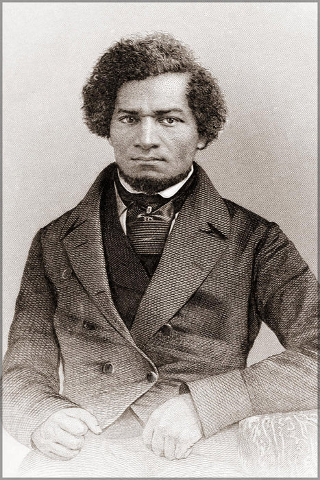 24"x36" Gallery Poster, Portrait of Frederick Douglass as a younger man 1855