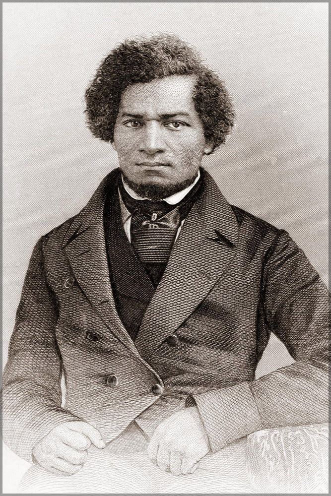 24"x36" Gallery Poster, Portrait of Frederick Douglass as a younger man 1855