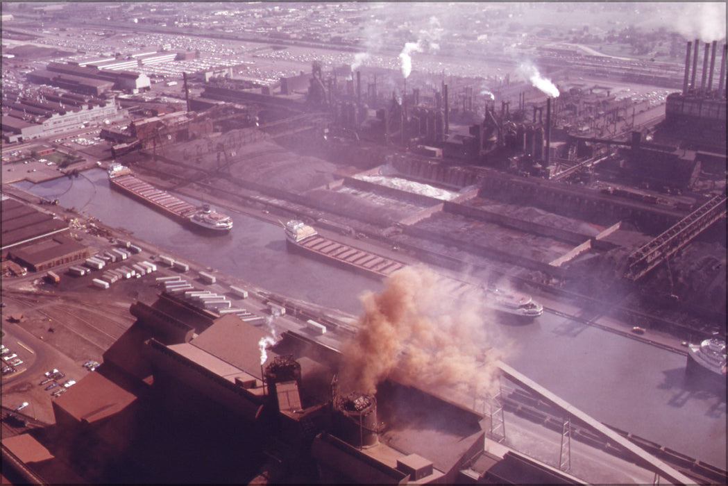 24"x36" Gallery Poster, RIVER ROUGE PLANT FORD MOTOR COMPANY DEARBORN 1973
