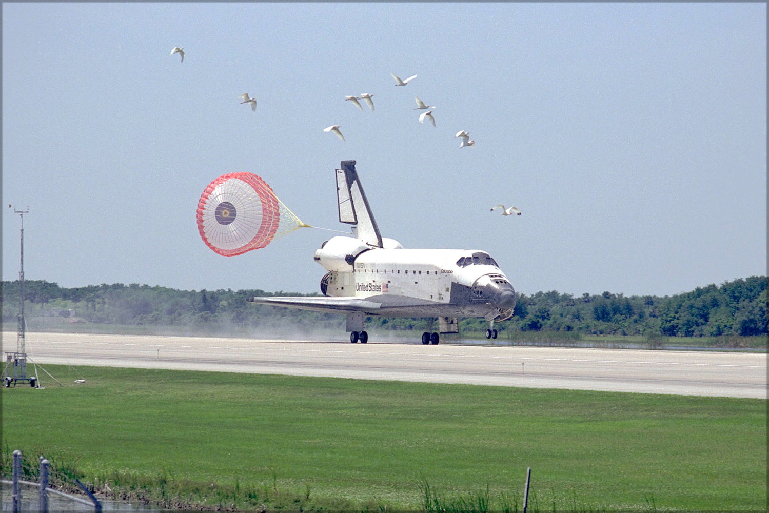 24"x36" Gallery Poster, STS-90 space shuttle Landing  1998
