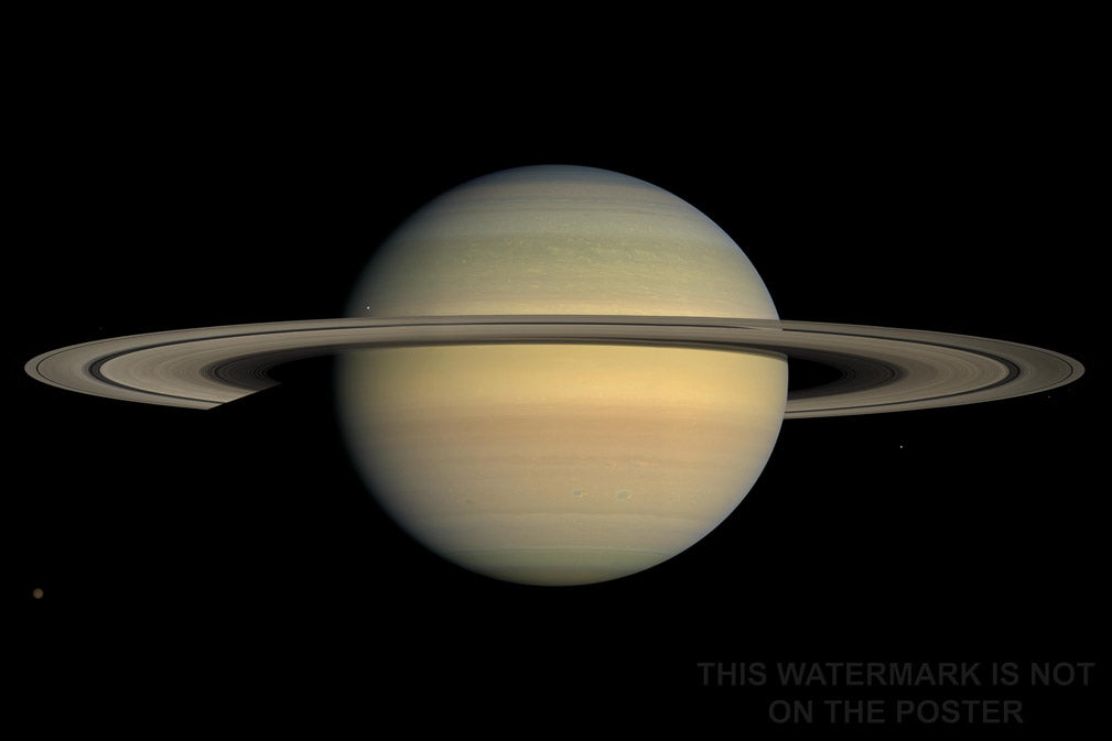 24"x36" Gallery Poster, Saturn imaged by the Cassini Orbiter