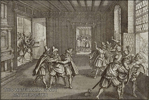 24"x36" Gallery Poster, Second Defenestration of Prague 30 years war