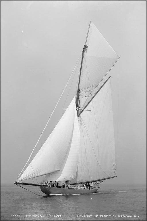 24"x36" Gallery Poster, Sir Thomas Lipton's 1899 America's Cup challenger Shamrock