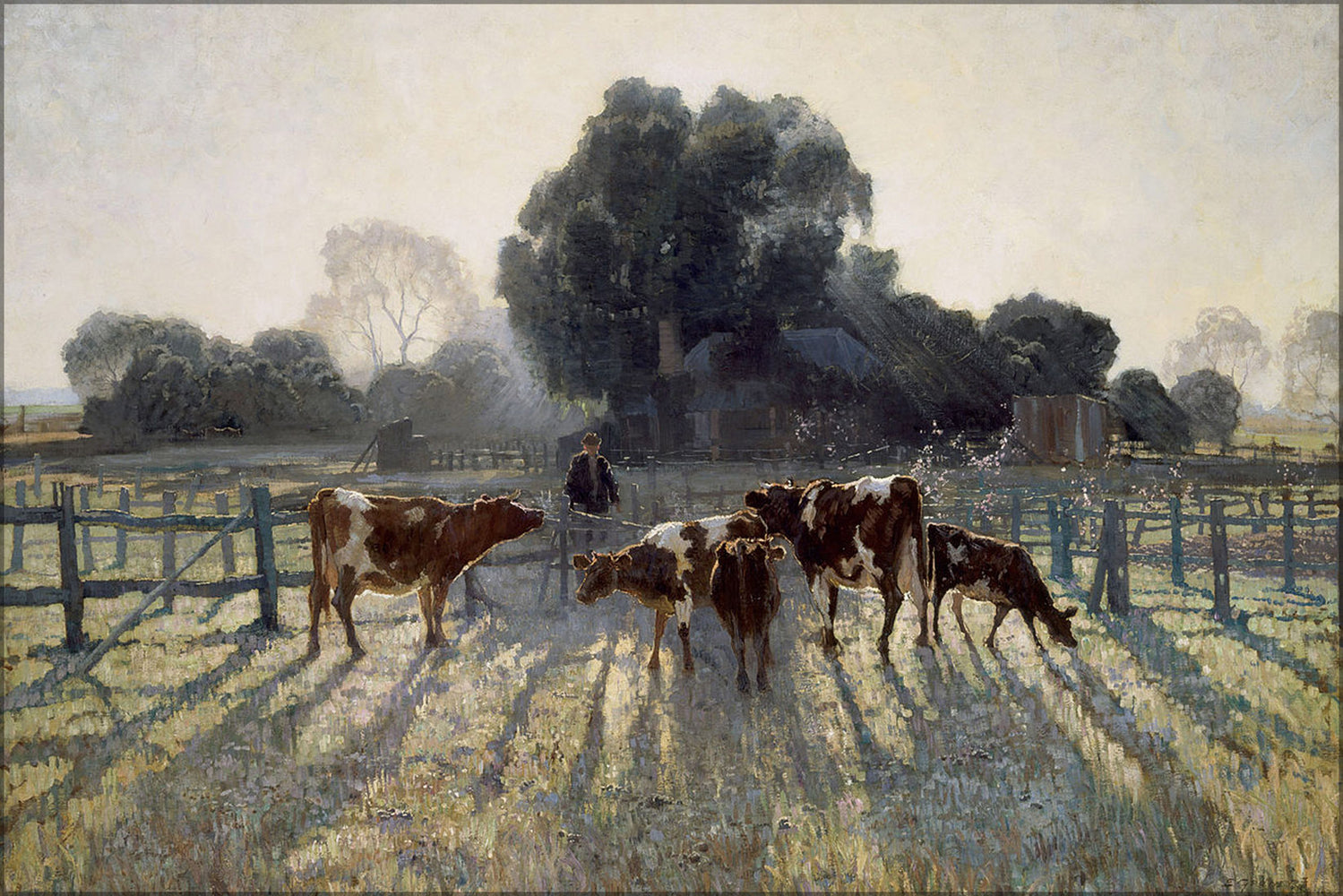 24"x36" Gallery Poster, Spring frost by Elioth Gruner 1919