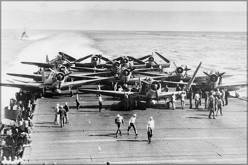 24"x36" Gallery Poster, TBD Devastator uss enterprise cv-6 battle of midway