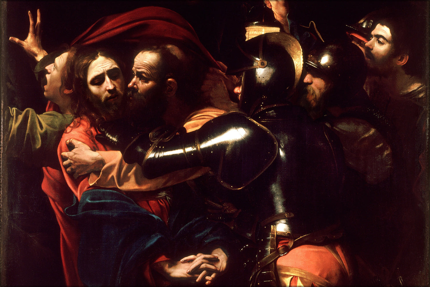 24"x36" Gallery Poster, Taking of Christ by caravaggio c.1602