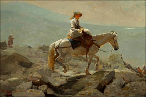 24"x36" Gallery Poster, The Bridle Path, White Mountains by winslow homer 1868