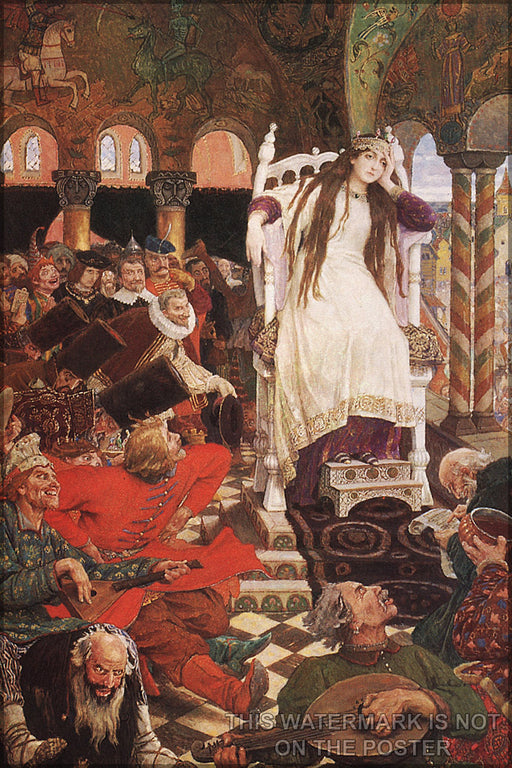 24"x36" Gallery Poster, The Unsmiling Tsarevna Viktor Vasnetsov.  (Nesmeyana)