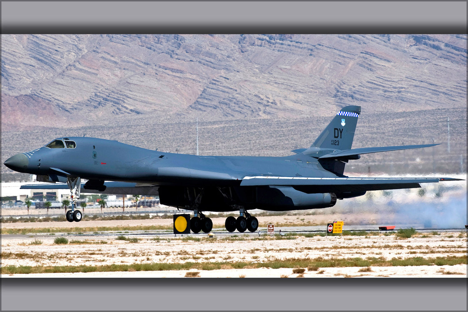 24"x36" Gallery Poster, U.S. Air Force B-1B Lancer bomber nellis afb, nevada