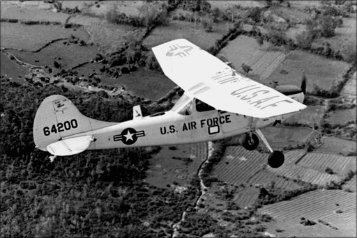 24"x36" Gallery Poster, U.S. Air Force Cessna 0-1E Bird Dog aircraft Vietnam war 1967