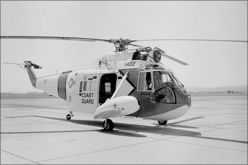 24"x36" Gallery Poster, U.S. Coast Guard Sikorsky HH-52A Seaguard helicopter h-52