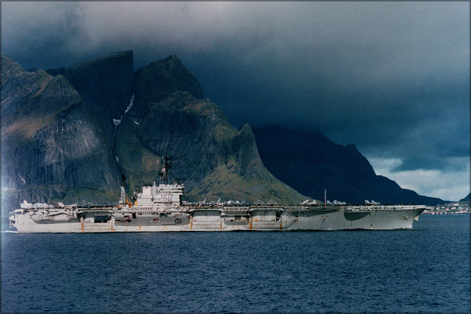 24"x36" Gallery Poster, USS America (CV-66) Norway Ocean Safari 85