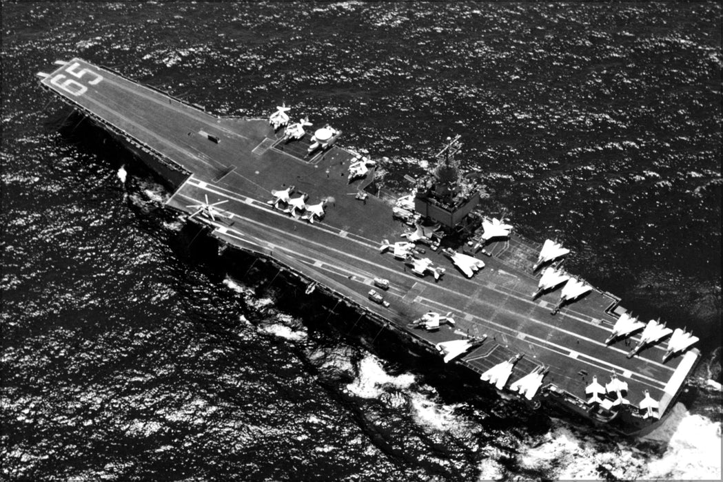 24"x36" Gallery Poster, USS Enterprise (CVAN-65) in the South China Sea, 1975