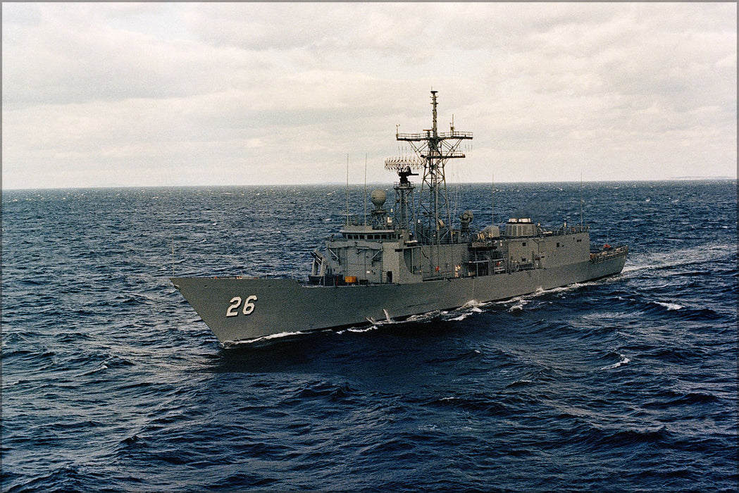 24"x36" Gallery Poster, USS GALLERY (FFG 26) underway off the coast of Maine 1981