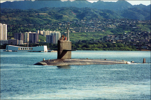 24"x36" Gallery Poster, USS Hawkbill (SSN-666) Pearl Harbor