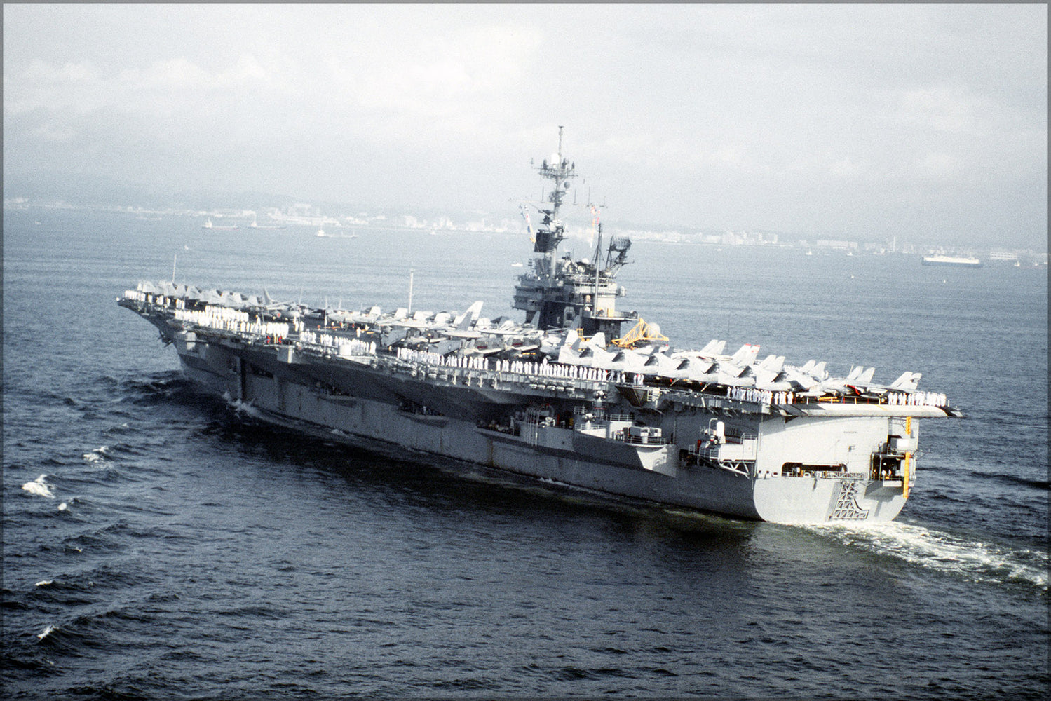 24"x36" Gallery Poster, USS Ranger (CV-61) port quarter view last visit to Japan 1992