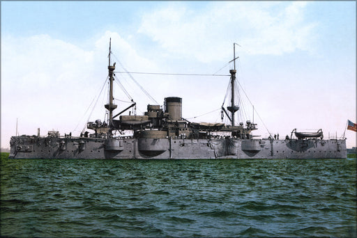 24"x36" Gallery Poster, USS Texas, America's first battleship, built in 1892