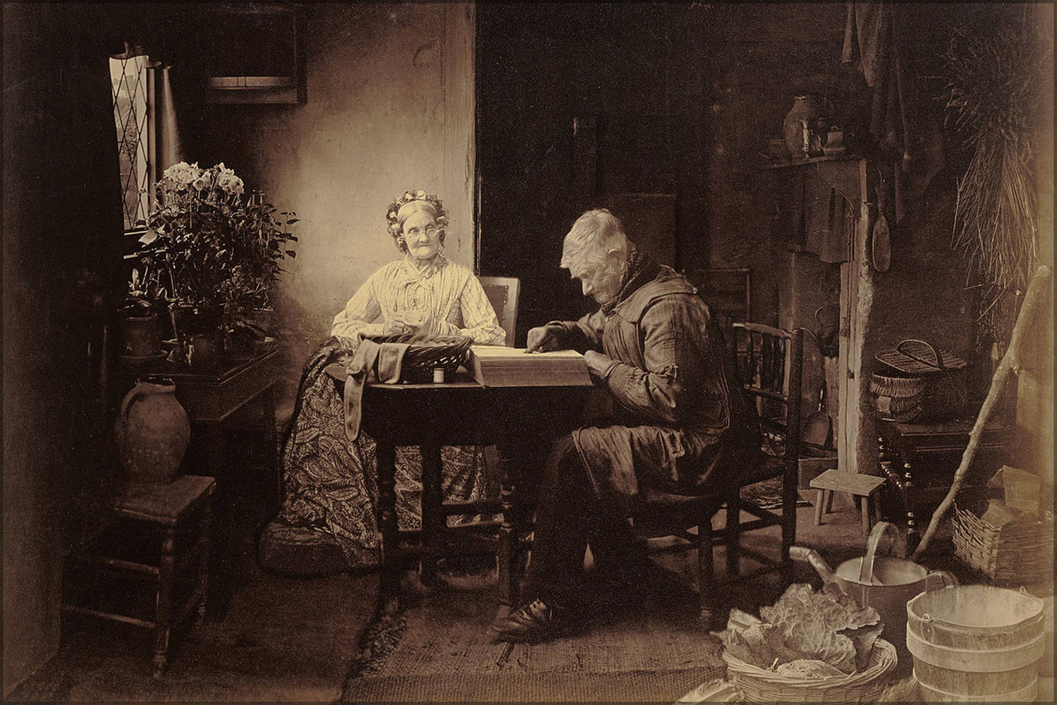 24"x36" Gallery Poster, When the Day's Work is Done by Henry Peach Robinson 1877