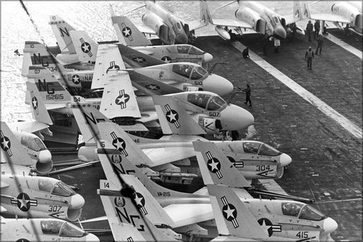 24"x36" Gallery Poster, a-7b corsair grumman a-6a intruder f-4j phantom ii 1968
