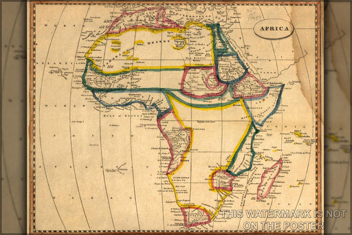 24"x36" Gallery Poster, africa map 1812 - Copy