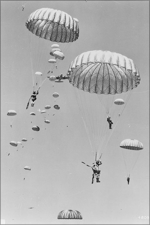 24"x36" Gallery Poster, airborne paratroopers 187th Regimental Combat Team 1951
