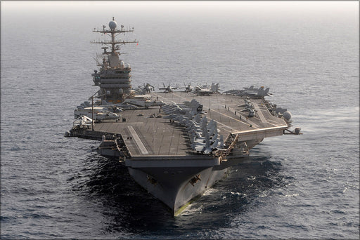 24"x36" Gallery Poster, aircraft carrier USS Abraham Lincoln (CVN 72) Arabian Sea
