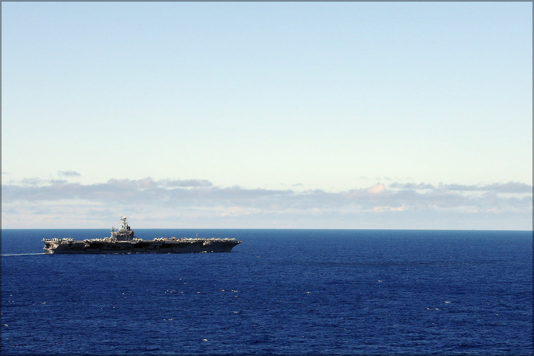 24"x36" Gallery Poster, aircraft carrier USS Abraham Lincoln (CVN 72) Pacific Ocean