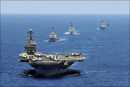 24"x36" Gallery Poster, aircraft carrier USS Abraham Lincoln (CVN 72) Strike Group
