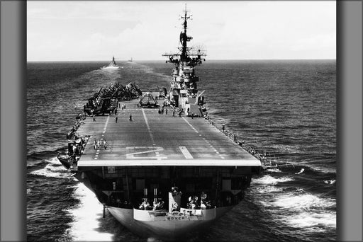 24"x36" Gallery Poster, aircraft carrier USS Boxer (CVA-21) off N Korea 1953 korean war
