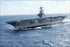 24"x36" Gallery Poster, aircraft carrier USS George H.W. Bush (CVN 77) hard to starboard