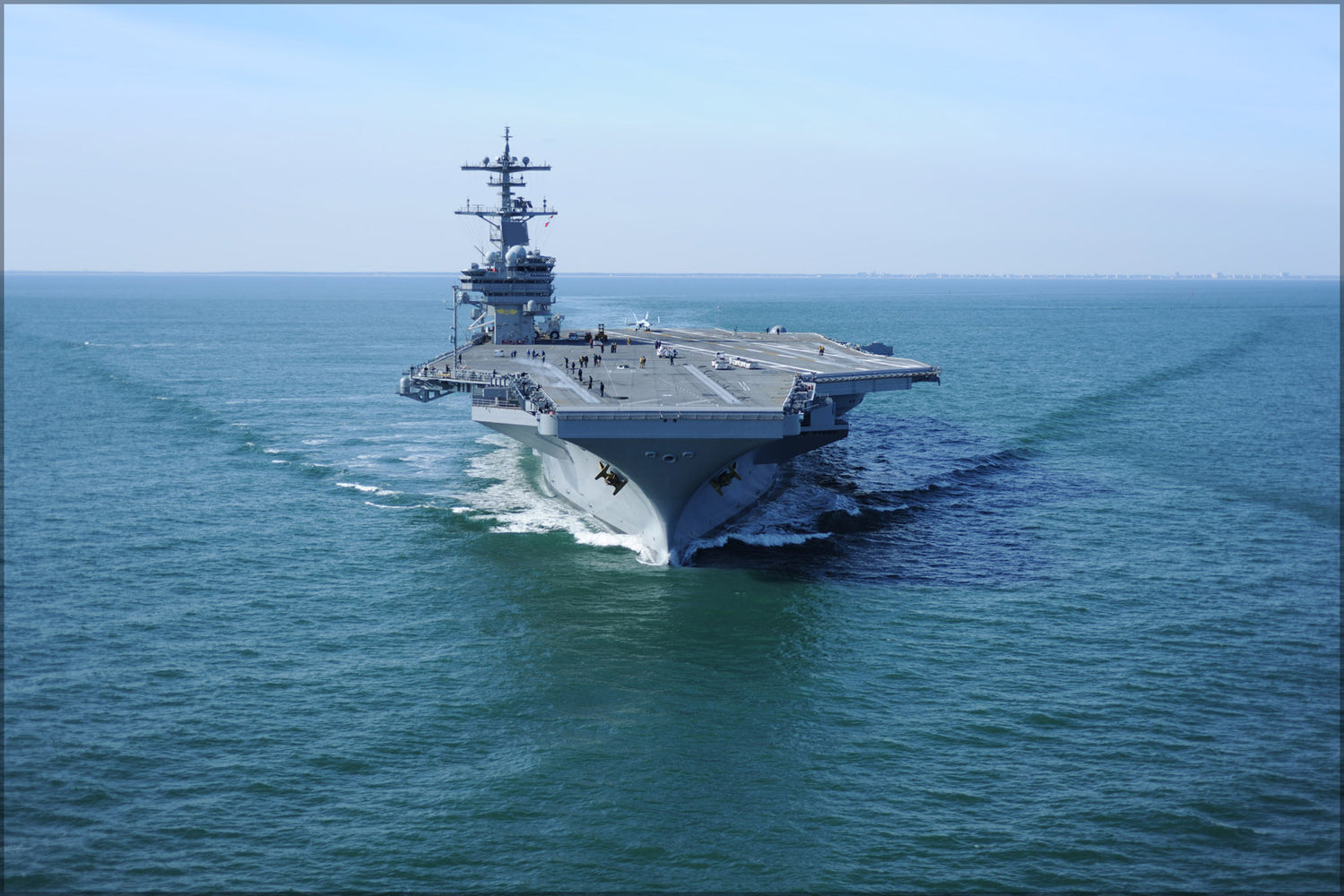 24"x36" Gallery Poster, aircraft carrier USS George H.W. Bush (CVN 77) underway