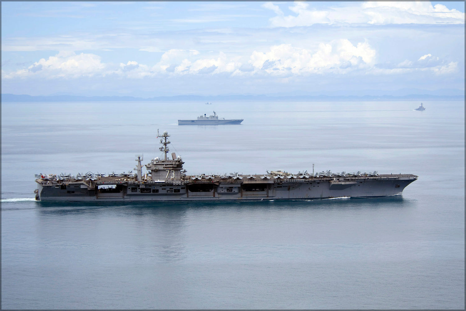 24"x36" Gallery Poster, aircraft carrier USS George Washington (CVN73) is underway
