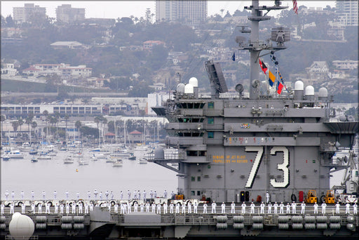 24"x36" Gallery Poster, aircraft carrier USS George Washington (CVN 73) North Island