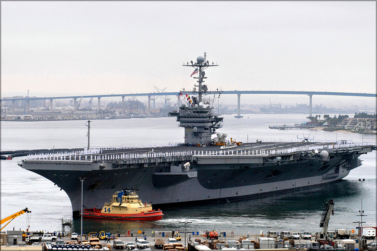 24"x36" Gallery Poster, aircraft carrier USS George Washington (CVN 73)