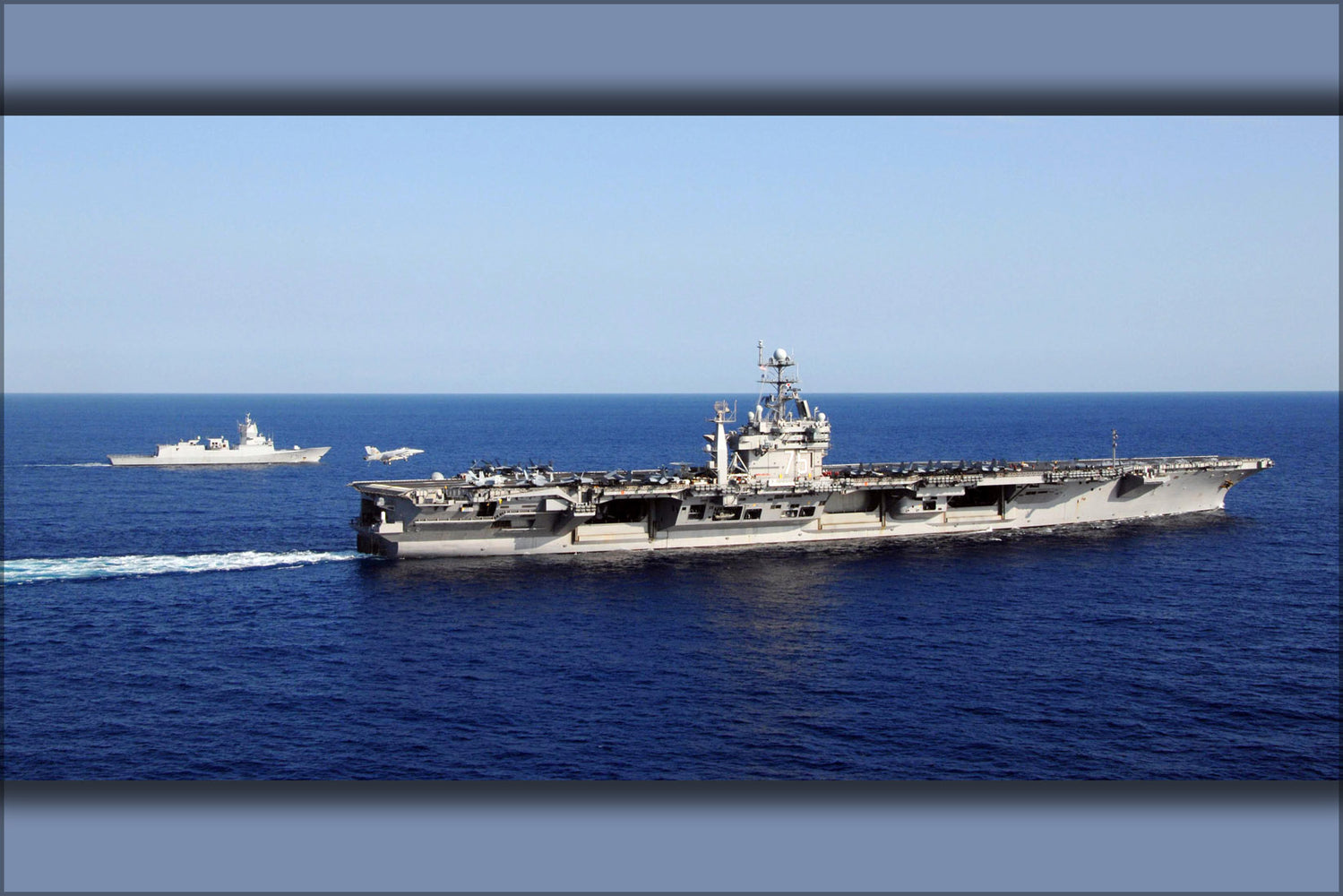 24"x36" Gallery Poster, aircraft carrier USS Harry S. Truman (CVN 75) Atlantic Ocean