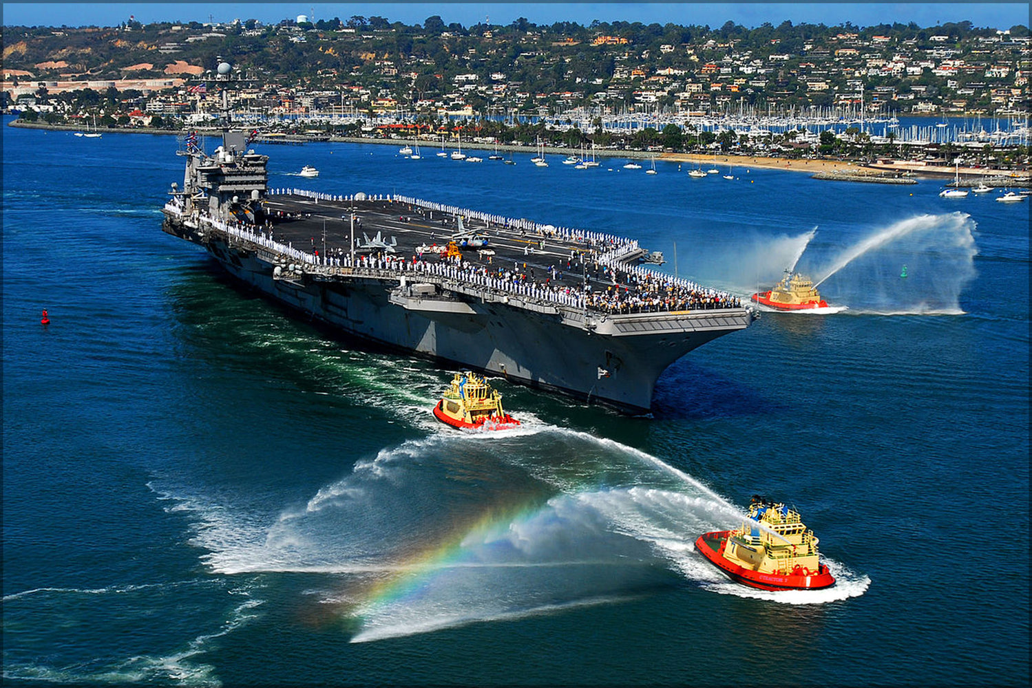 24"x36" Gallery Poster, aircraft carrier USS John C. Stennis (CVN 74) Coronado Bay