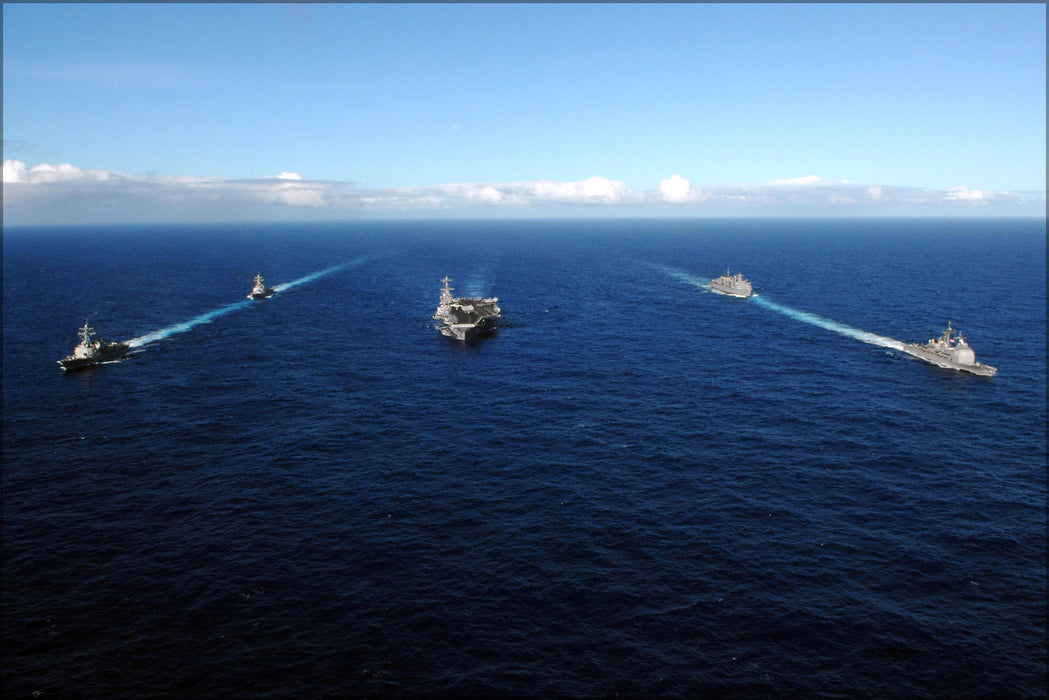 24"x36" Gallery Poster, aircraft carrier USS John C. Stennis (CVN 74) Strike Group