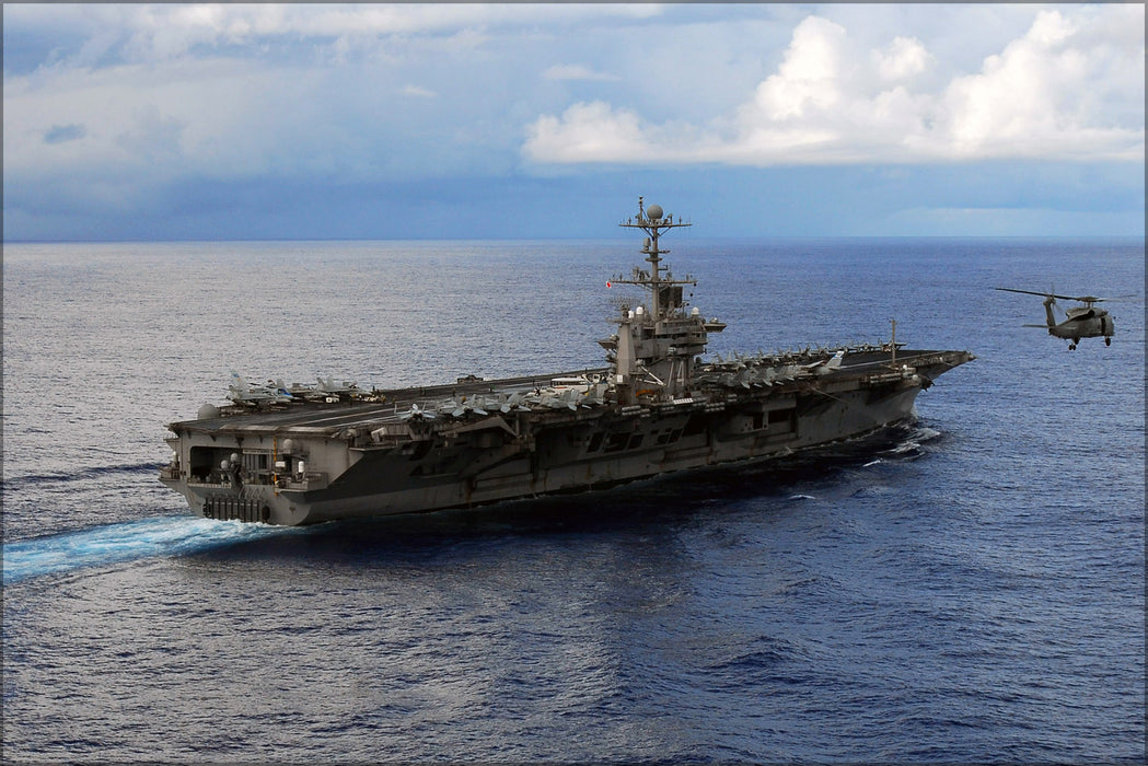 24"x36" Gallery Poster, aircraft carrier USS John C. Stennis (CVN 74) Valiant Shield 2007