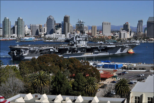 24"x36" Gallery Poster, aircraft carrier USS John C. Stennis (CVN 74) arrives in San Diego