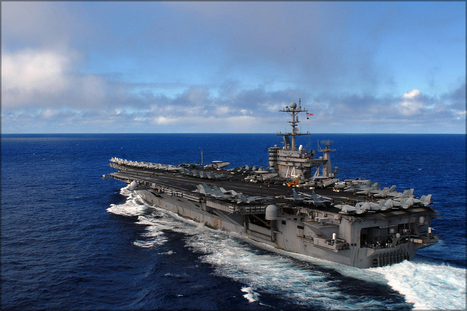 24"x36" Gallery Poster, aircraft carrier USS John C. Stennis (CVN 74) transits