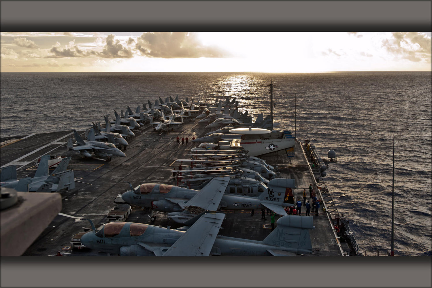 24"x36" Gallery Poster, aircraft carrier USS John C. Stennis (CVN 74) underway in Pacific