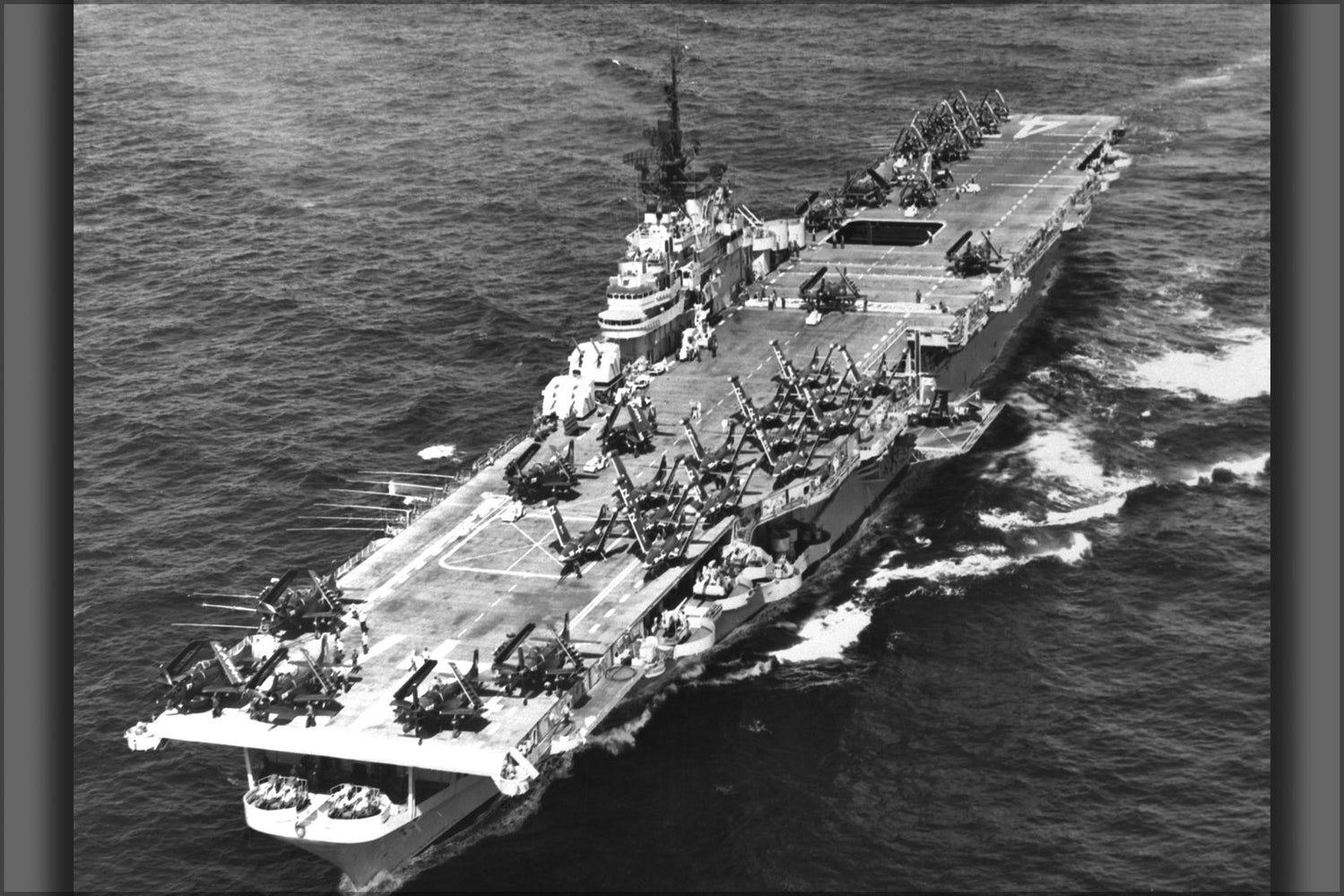 24"x36" Gallery Poster, aircraft carrier USS Philippine Sea (CVA-47) May 1953 korean war