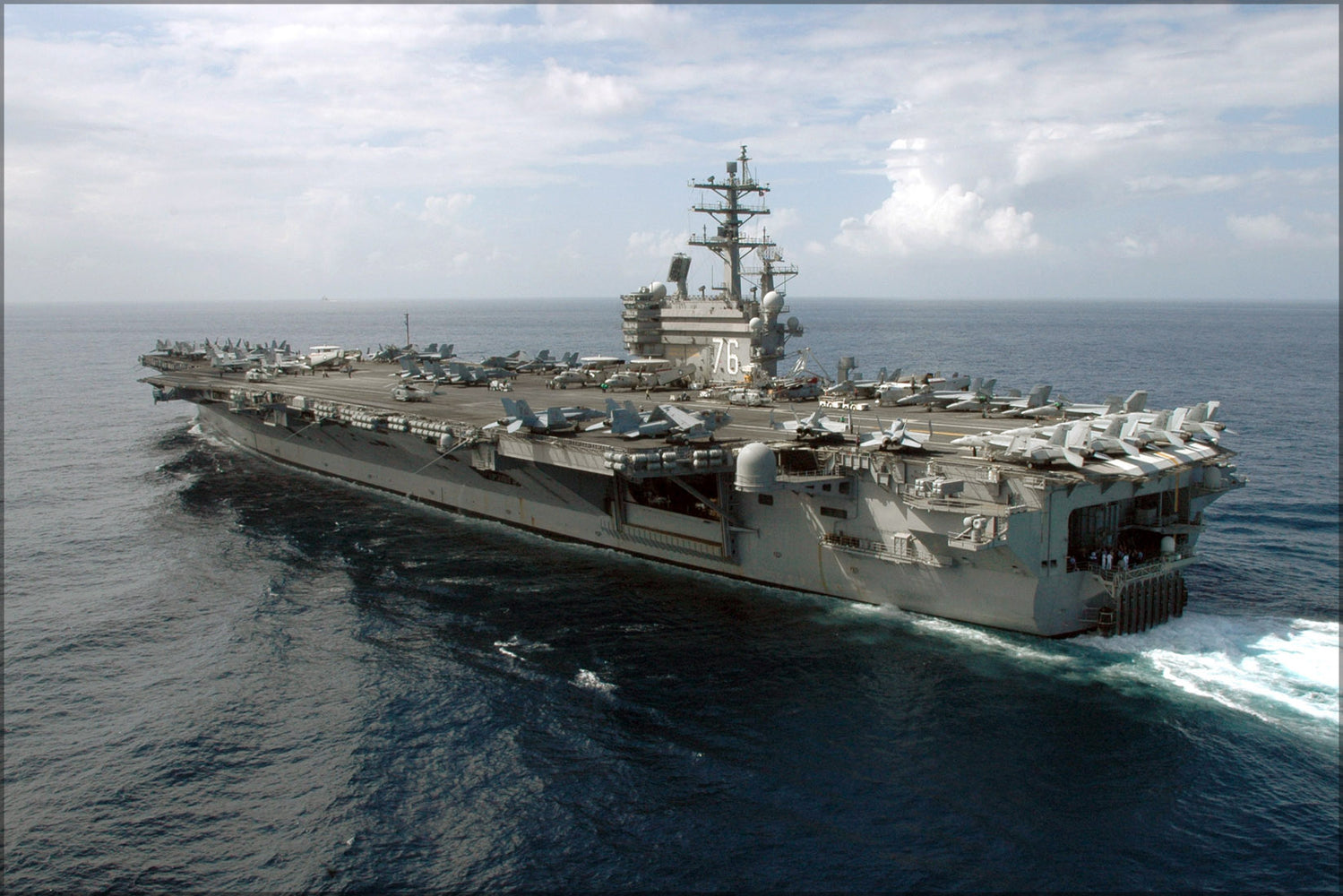 24"x36" Gallery Poster, aircraft carrier USS Ronald Reagan (CVN 76) Bay of Bengal