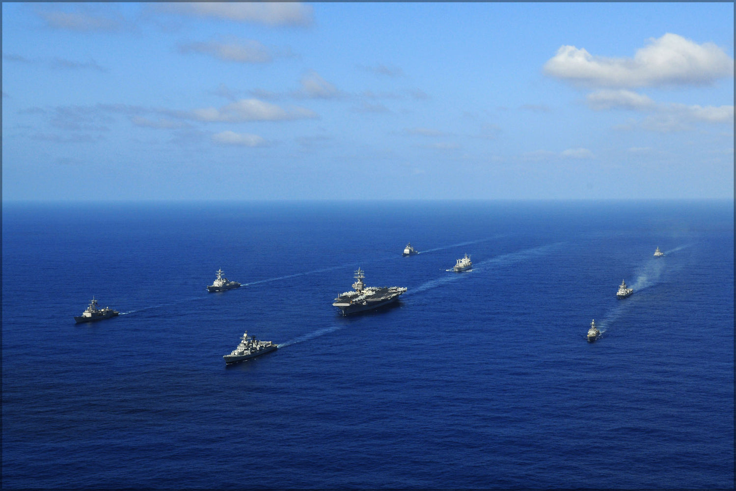 24"x36" Gallery Poster, aircraft carrier USS Ronald Reagan (CVN 76) Carrier Strike Group